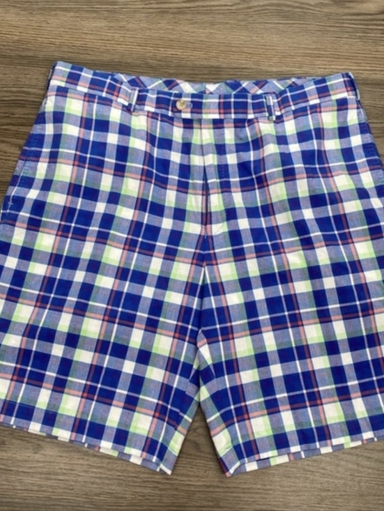 Peter Millar Other - Peter Millar Men's Blue Preppy Striped Plaid Coastal Golf Shorts. Sz 38
